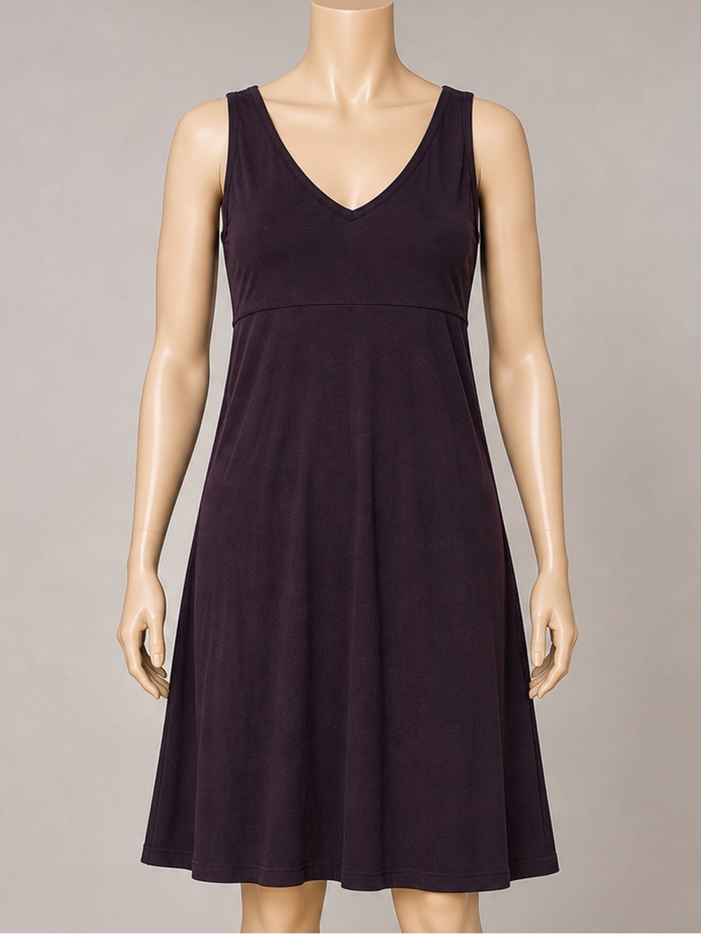 Athleta Santorini V-Neck Dress XS Plum Sleeveless Soft Modal